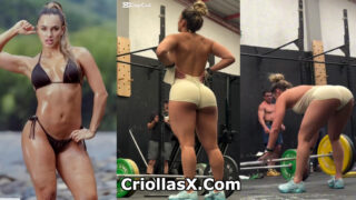 aleja Martínez colombiana del desafio caracol en el GYM muy sexy