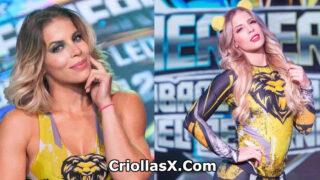 Tatiana Angel de guerreros canal 1 descuido en vivo muestra sus senos