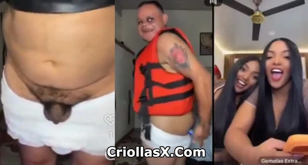 Urias Lobo se mete algo por el culo en vivo con las Gemelas Estrada  colombianas