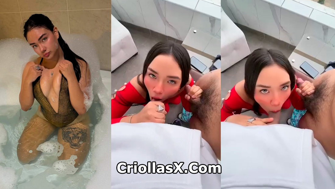Barbara Alvarado Aparcana venezolana chupando dos penes y hace video porno latino